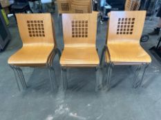 Wooden Canteen Chairs x15