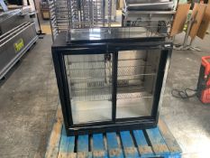 Black Glass Front Under Counter Fridge - No Reserve