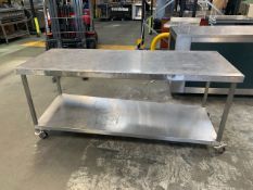 Stainless Steel Wheeled Prep Side Table-No Reserve