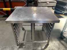 Stainless Steel Cut Out With Tray Shelves & Can Opener Spot - No Reserve