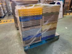 Pallet of Plastic Glass Racks