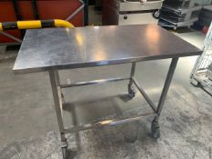 Stainless Steel Wheeled Work Top - No Reserve