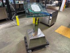 Glass and Stainless Steel Entrance Menu Stand - No Reserve