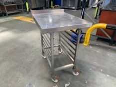 Stainless Steel Wheeled Cut Out With Tray Shelves -No Reserve