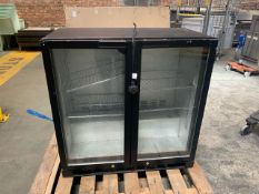 Black Glass Front Under Counter Fridge -No Reserve