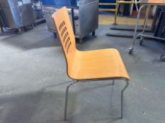 Wooden Canteen Chairs x10