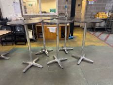 Wooden Top Poseur Table x5 - No Reserve