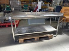 Stainless Steel Dual Sink Unit - No Reserve