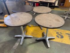 Wooden Circular Table x4 - No Reserve