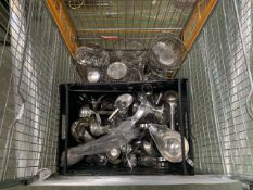 Cage Of Wired Bread Bowls And Sauce Pots