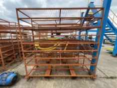 8 x Wire Shelving Units On Wheels No Reserve