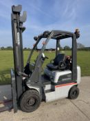 Nissan 1.5 Tonne Gas Forklift, 11105 Hours, 4m Mast With Side Shift