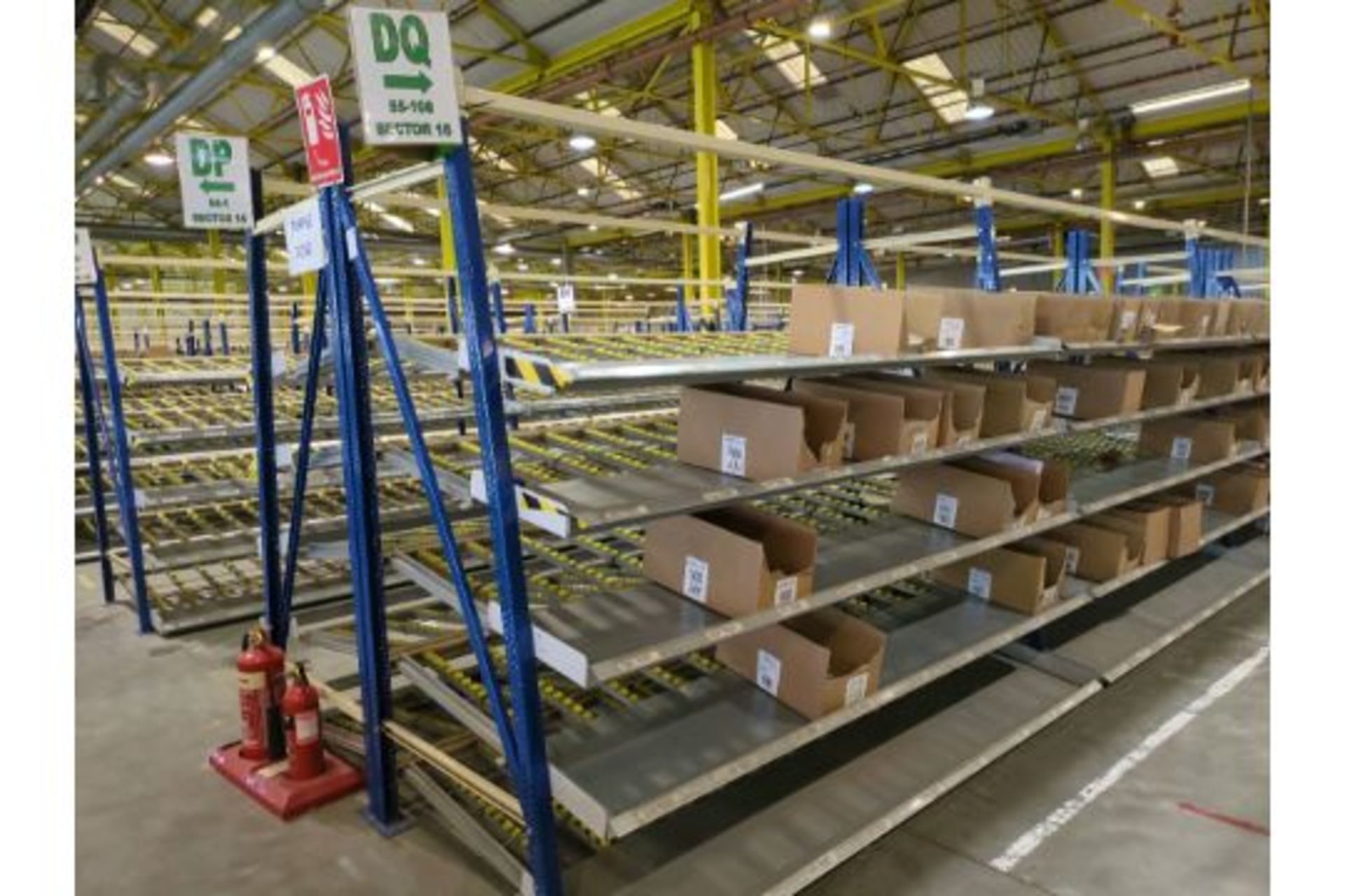 181 Bays of Back To Back Flow Racking Consists 224 Frames, 910 Flow Shelves, Dismantled & Palletised - Image 17 of 27