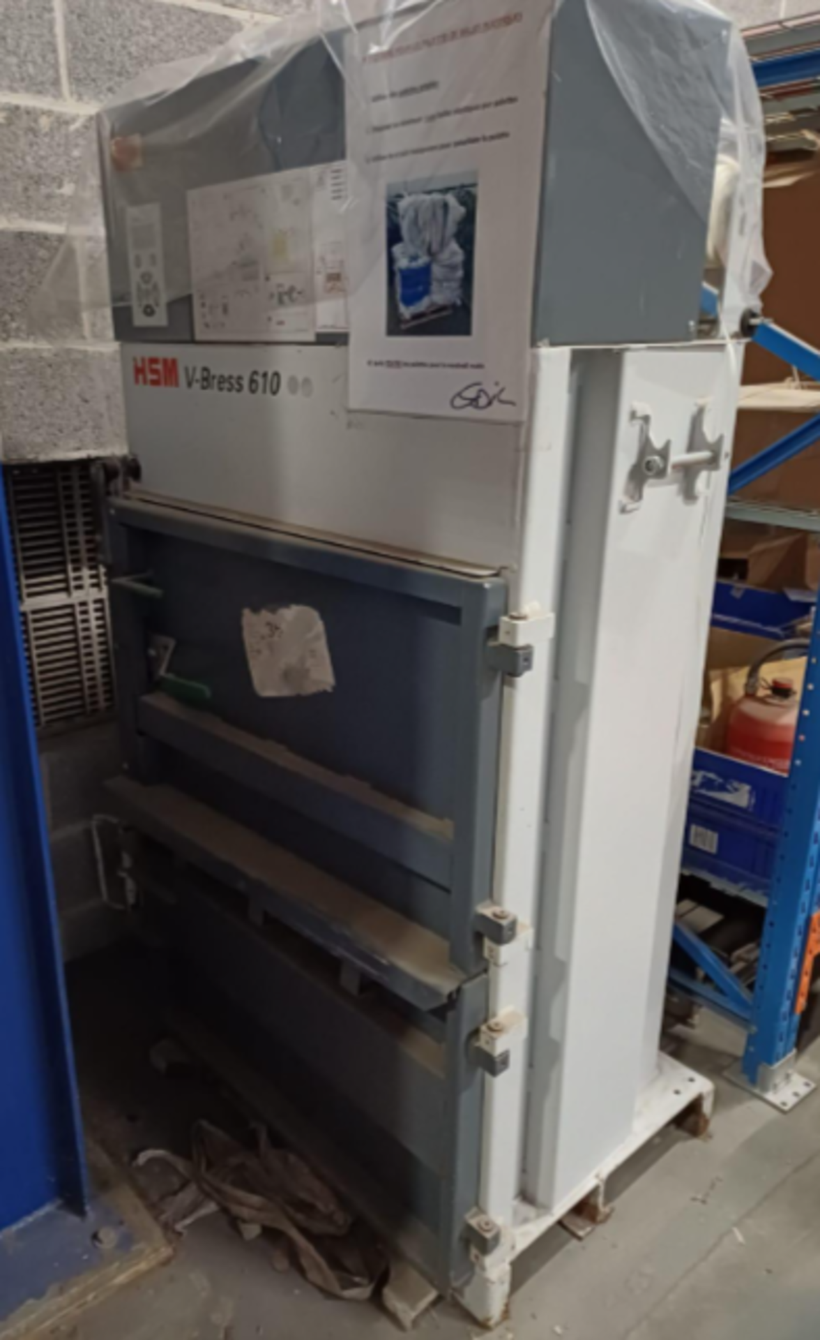 HSM V-Press 610 Vertical Baler Press, On Behalf Of Frasers Group, Located in Belgium - Image 2 of 4
