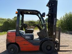 2017 Toyota 2.5 Tonne Diesel Forklift, 6124 Hours, 6m Triple Mast, Side Shift, Spare 4th Service