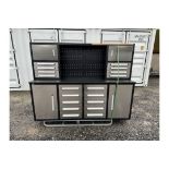 7 Foot Garage Storage Cabinet With Workbench