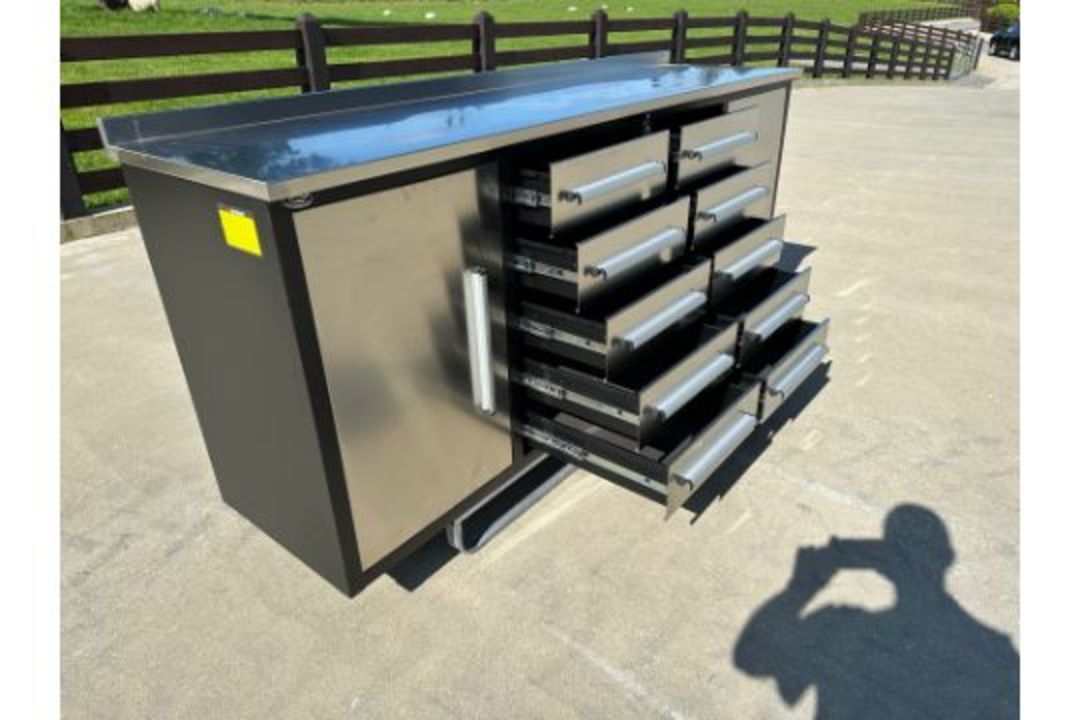 Steelman 7 Foot Storage Cabinets With Workbench - Image 8 of 8