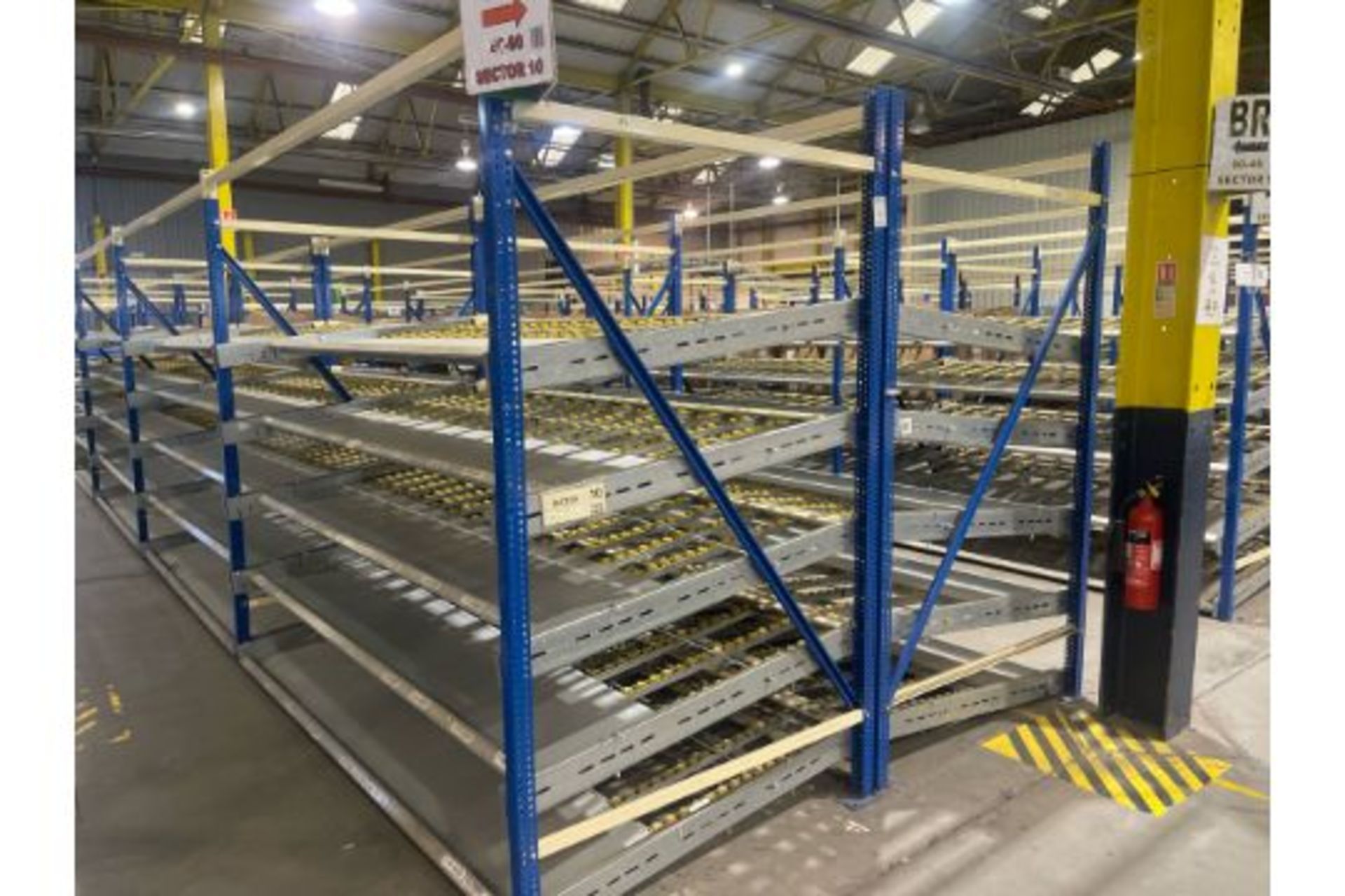 181 Bays of Back To Back Flow Racking Consists 224 Frames, 910 Flow Shelves, Dismantled & Palletised - Image 14 of 27