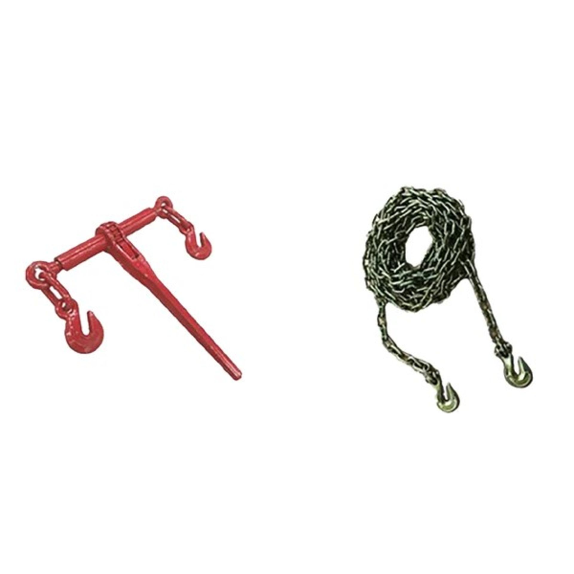 Box Of 5no. 5400lbs Ratchet Binders & 10no. 5/16 Inch 20 Foot G70 Chains, New - Image 2 of 2