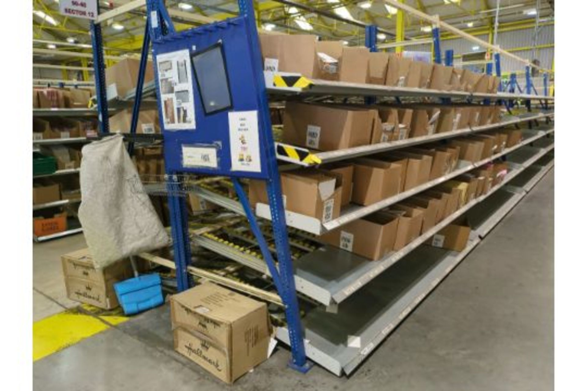 181 Bays of Back To Back Flow Racking Consists 224 Frames, 910 Flow Shelves, Dismantled & Palletised - Image 3 of 27