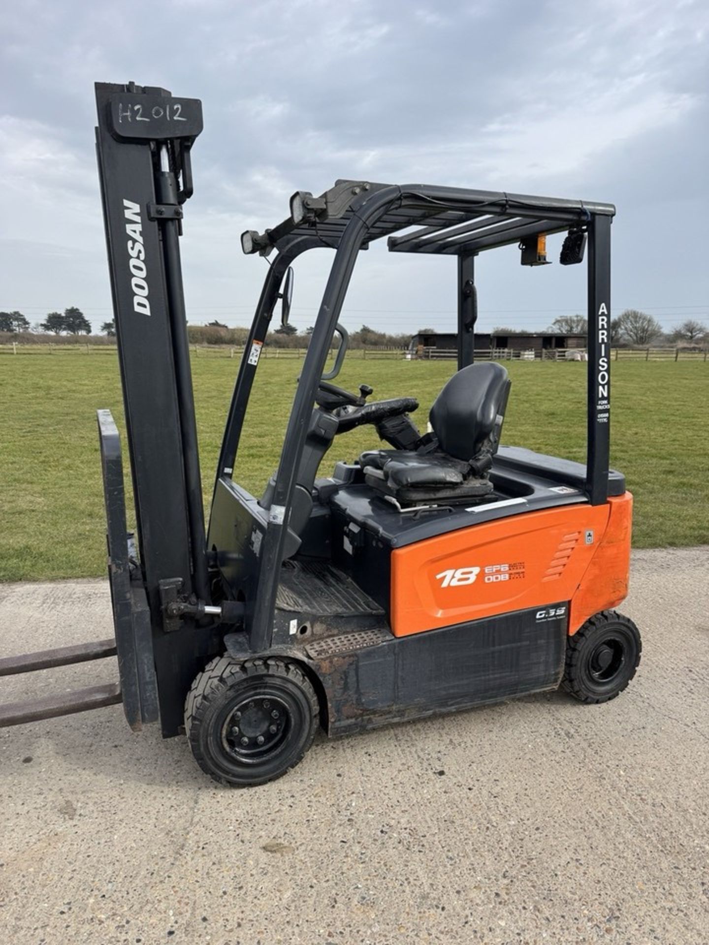 2015 Doosan B18X-7 1.8 Tonne Electric Forklift, only 4539 Hours, Complete With Charger - Image 4 of 8