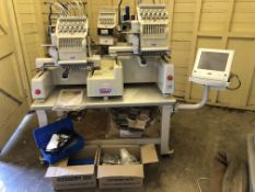 SWF Dual Function Commercial Embroidery Machine Product Code SWF/B-T1202D No Reserve