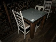 Rustic Table With Two Chairs, No Reserve
