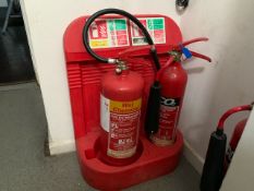 Fire Extinguishers And Stand, No Reserve