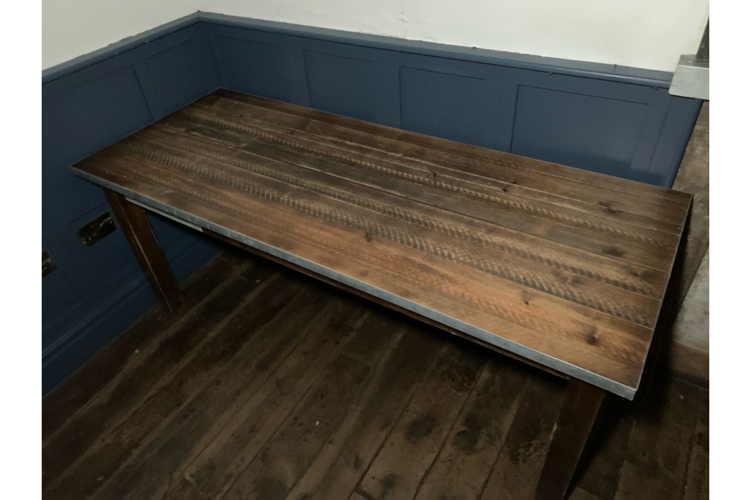 Rustic Dark Oak Rectangular Table, No Reserve - Image 2 of 6