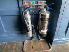 Fire Extinguishers With Stand, No Reserve