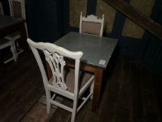 Rustic Table With Two Chairs, No Reserve