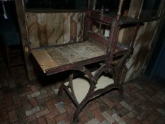 Vintage Wooden Press Repurposed As Dumbwaiter, No Reserve