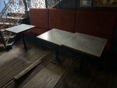3 Square Steel Tables, No Reserve