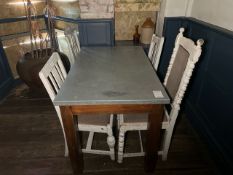 Rustic Table With Chairs, No Reserve