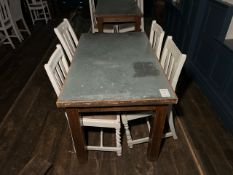 Rustic Table With Chairs, No Reserve