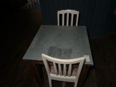 Rustic Table With Two Chairs, No Reserve