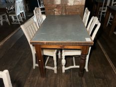 Rustic Table With Chairs, No Reserve