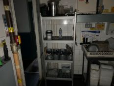 Metal Frame Shelving With Plastic Shelves, No Reserve