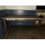 Rustic Dark Oak Rectangular Table, No Reserve