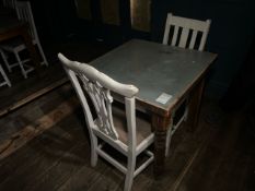 Rustic Table With Two Chairs, No Reserve