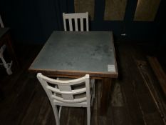 Rustic Table With Two Chairs, No Reserve