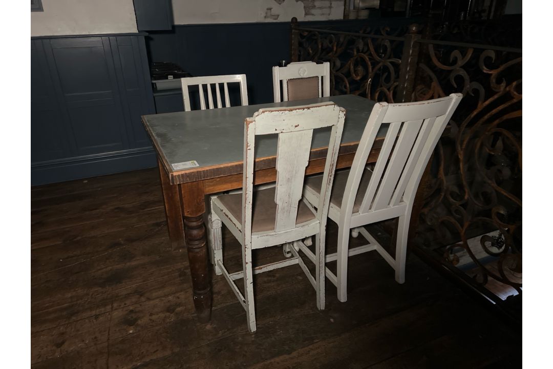 Rustic Table With Chairs, No Reserve - Image 2 of 6