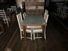 Rustic Table With Chairs, No Reserve