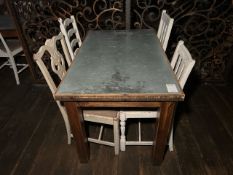 Rustic Table With Chairs, No Reserve