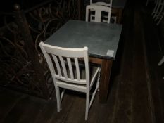 Rustic Table With Two Chairs, No Reserve