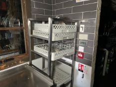 6 Tier Glass Wash Tray Holder With Trays, No Reserve