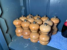 12 Salt And Pepper Pots, No Reserve