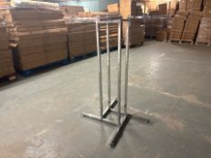 2 x Chrome 118cm Merchandising Rail With 4 Adjustable Arms No Reserve