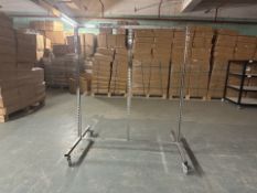 4 x Chrome PC6 Mobile Merchandise Stands - No Reserve
