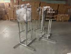 4 x 126cm Chrome Merchandising Rails